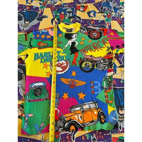 Versace x Betty size Medium Tshirt tee boop coke cola Harley Davidson vintage Be - Picture 2 of 7